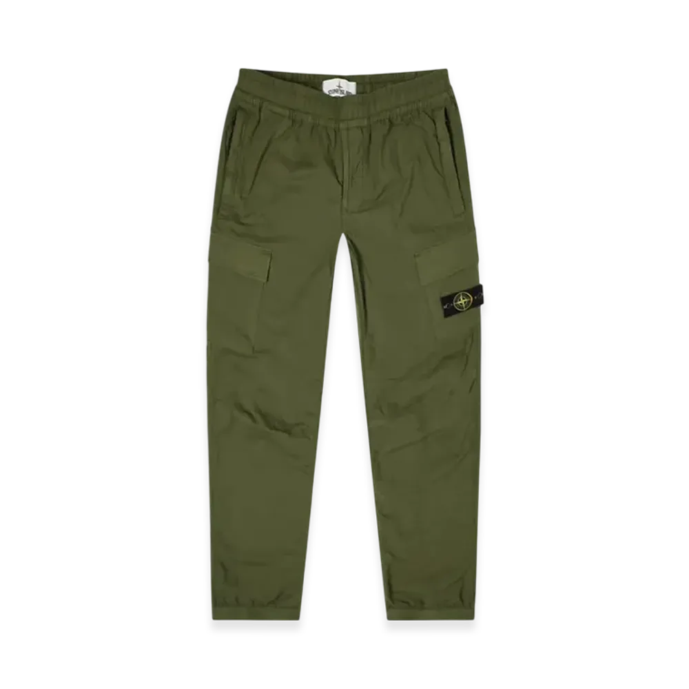 Stone Island 31303 Stretch Cotton Tela Paracadute Cargo Pants - 22SS "Olive Green"
