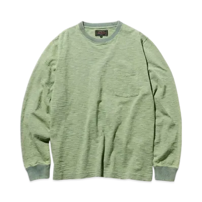 BEAMS Pocket Tee Indigo Slub Yarn "Vintage Finish"