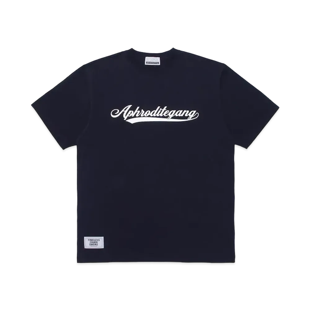 APHRODITEGANG Bud Spool Front APHRODITEGANG Back Bud Spool Print S/S Tee "Navy"