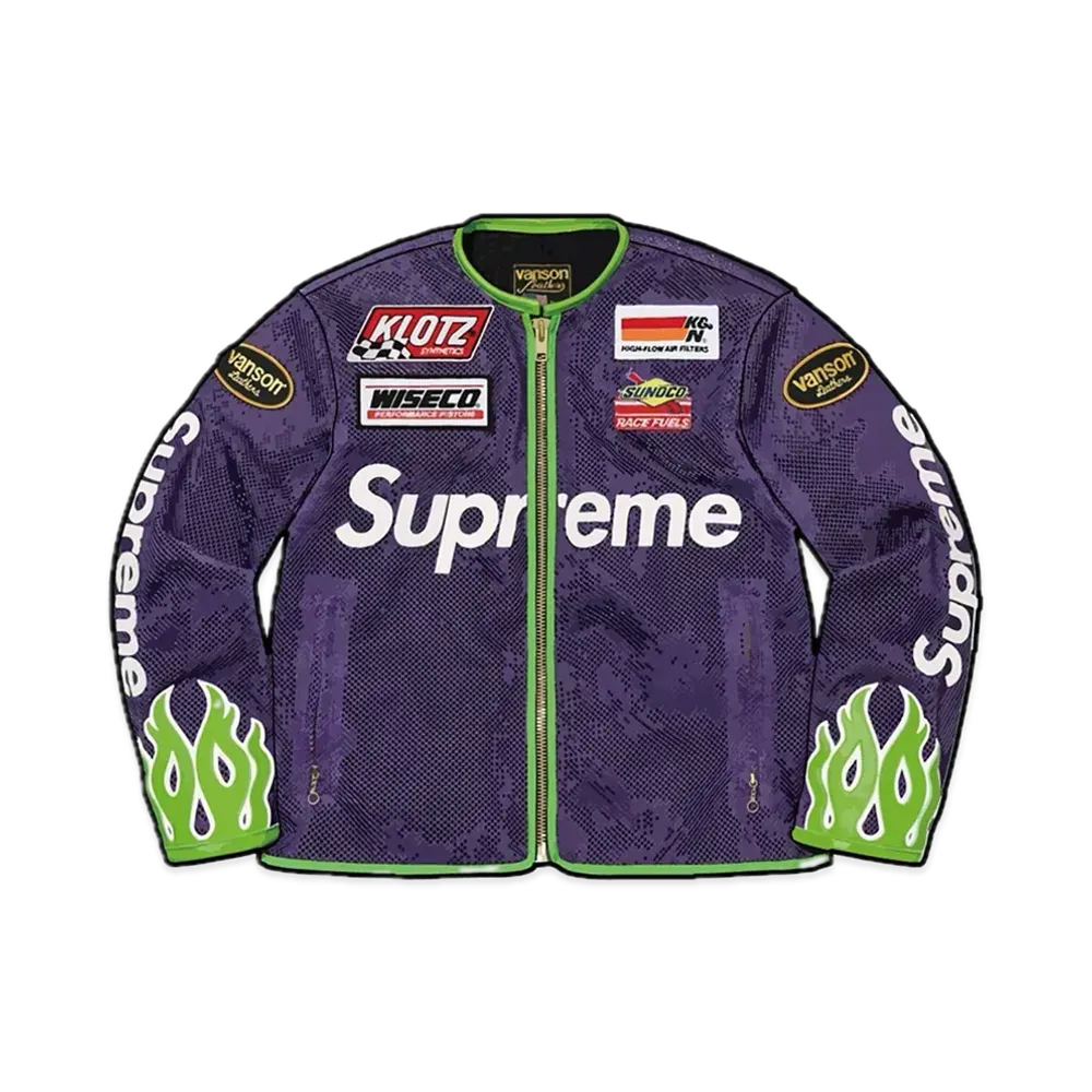 Supreme x Vanson Leathers Cordura Mesh Jacket "Purple"