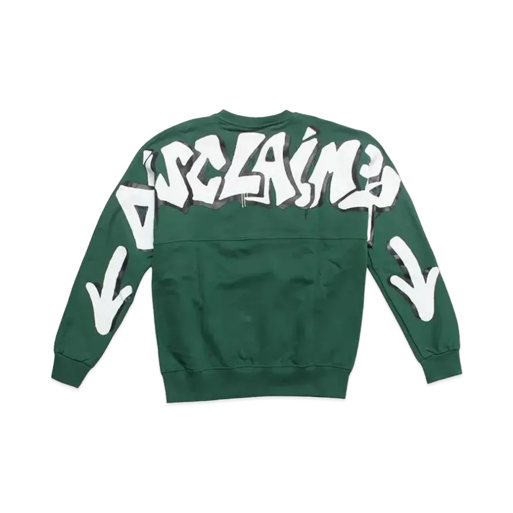 DISCLAIMER MAGLIA UOMO GIROCOLLO IN FELPA "VERDONE/ST.BIANCA"