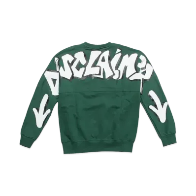 DISCLAIMER MAGLIA UOMO GIROCOLLO IN FELPA "VERDONE/ST.BIANCA"