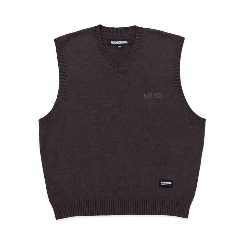 NEIGHBORHOOD Plain V-Neck Vest "Charcoal"