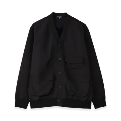 COMME des GARCONS HOMME Mercerized Back Pille Cardigan "Black"