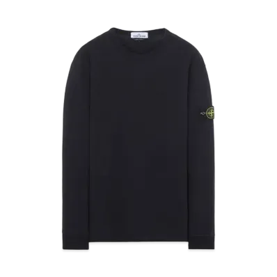 Stone Island 64450 GAUZED COTTON JERSEY "Black"