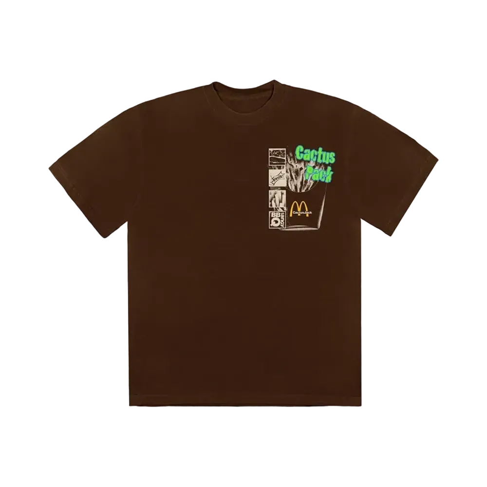 Travis Scott Cactus Jack x McDonald's Cactus Pack Vintage Promo T-Shirt "Brown"