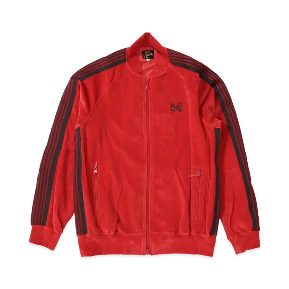 Needles R.C. Track Jacket - C/PE Velour "Red"