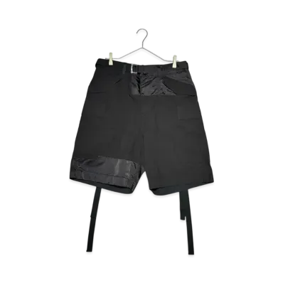 sacai 21SS Cotton Nylon Oxford Short "Black"