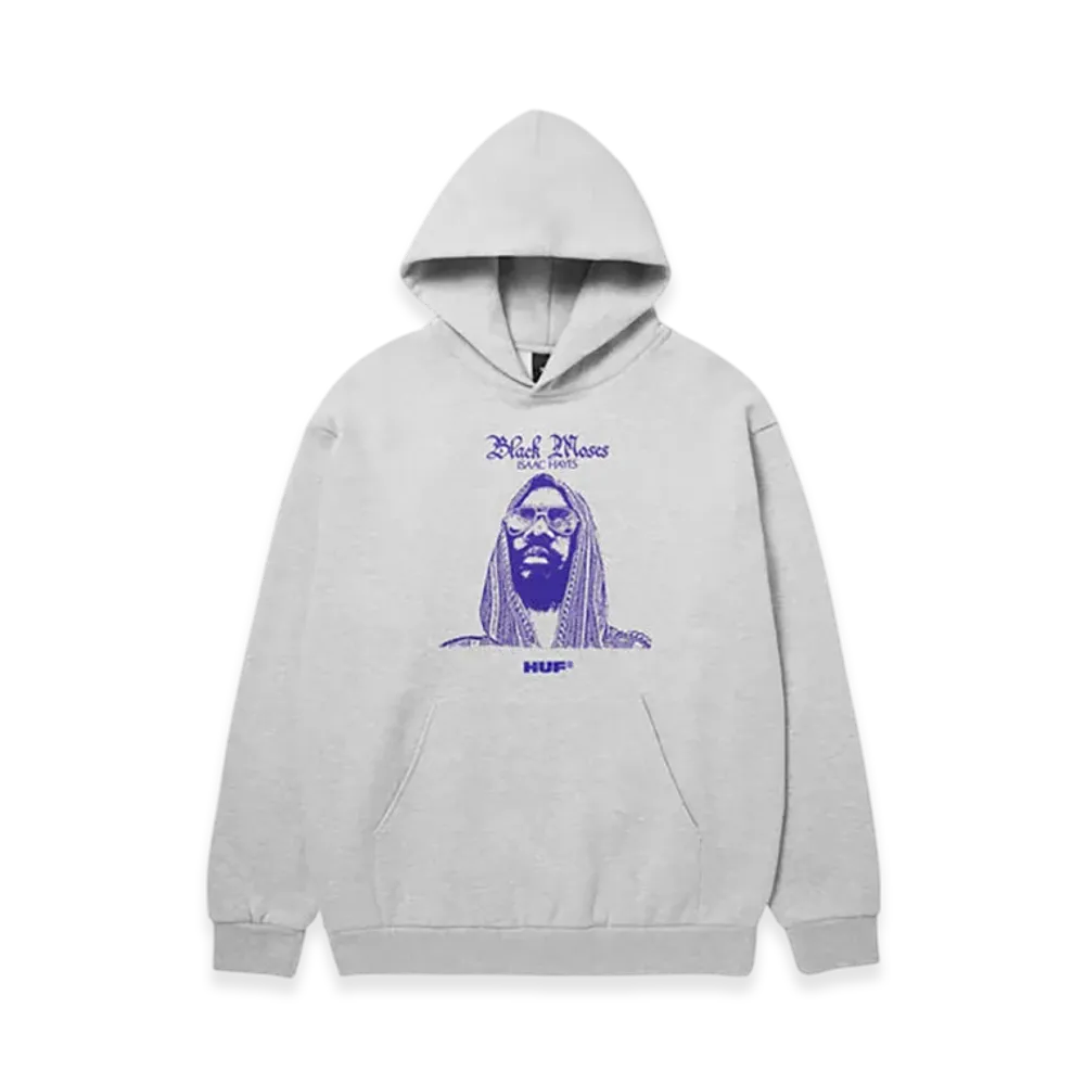 HUF x Isaac Hayes Black Moses Heavyweight Hoodie "Ash"