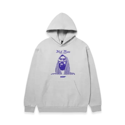 HUF x Isaac Hayes Black Moses Heavyweight Hoodie "Ash"