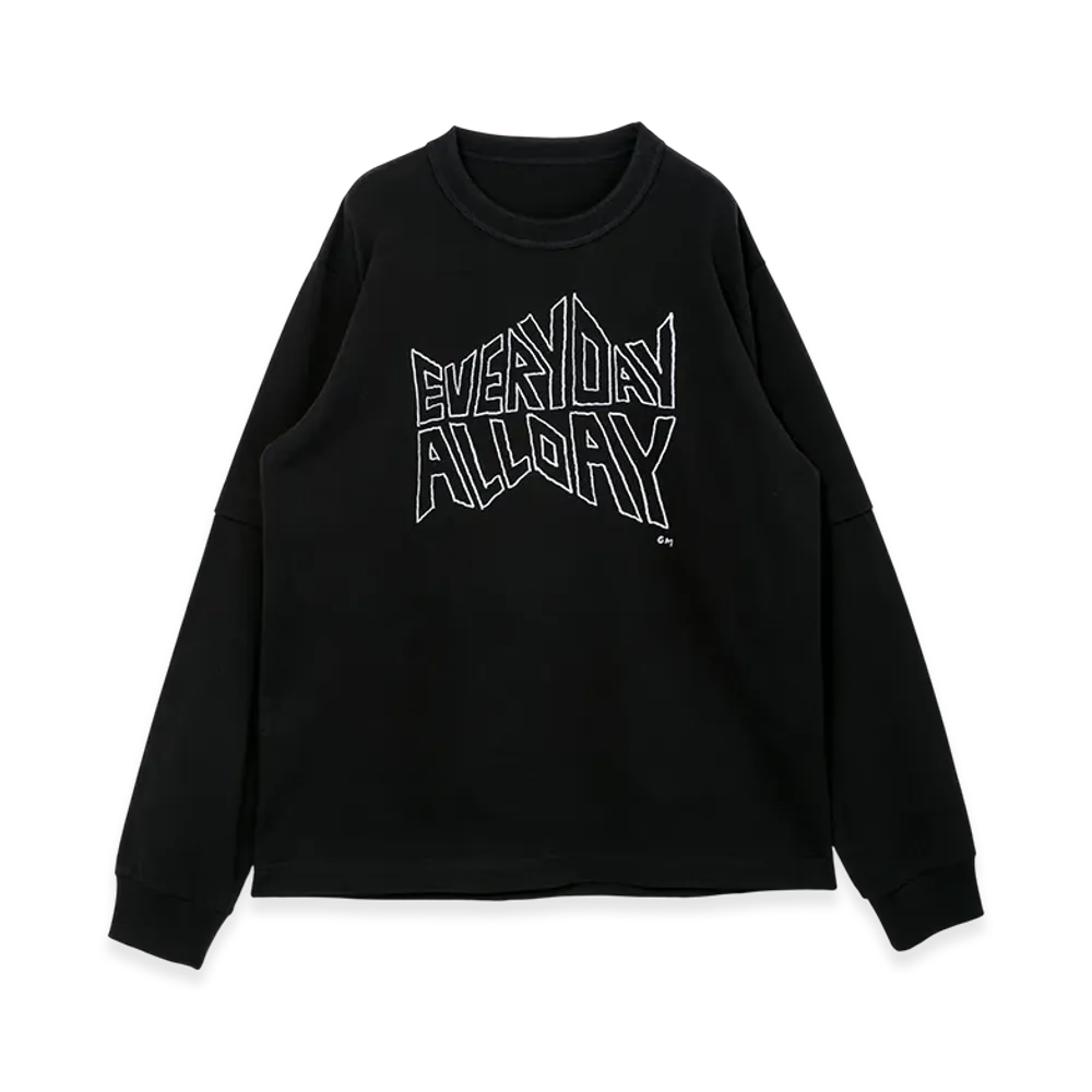 sacai by Geoff Mcfetridge Print L/S T-Shirt "Black"