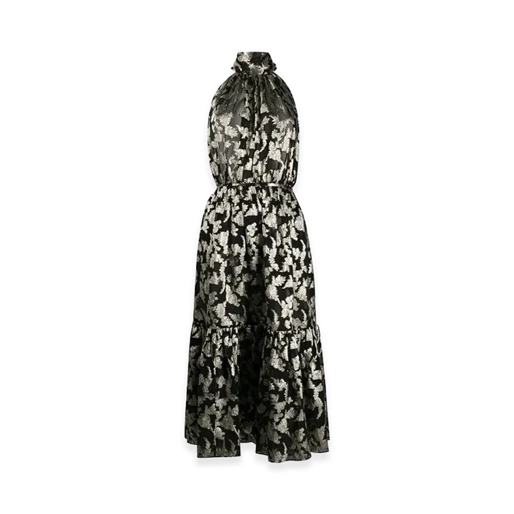 Saint Laurent Women's Dress "Black/Silver"