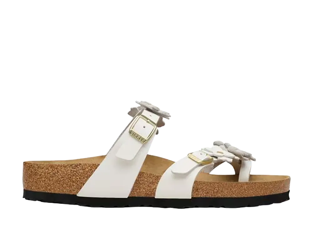 BIRKENSTOCK Women's Mayari Flower Embellishment "White"