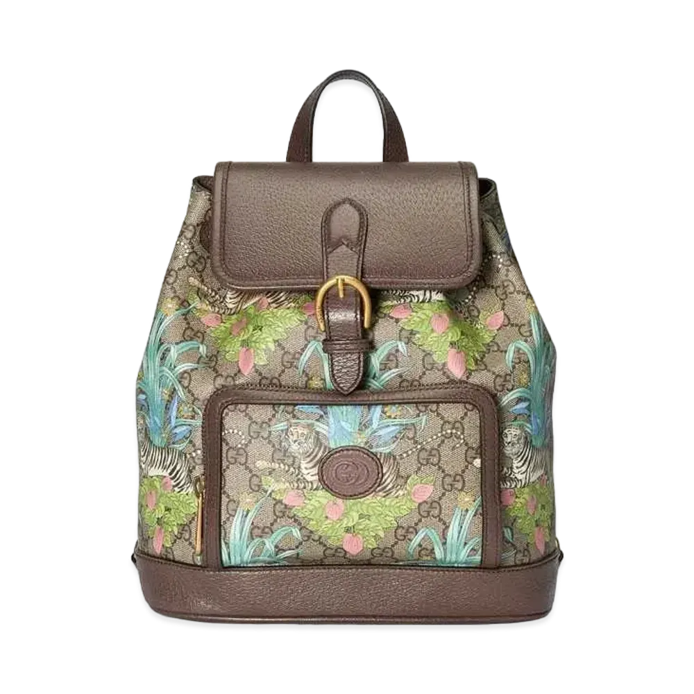 GUCCI Tiger GG Backpack "Beige"