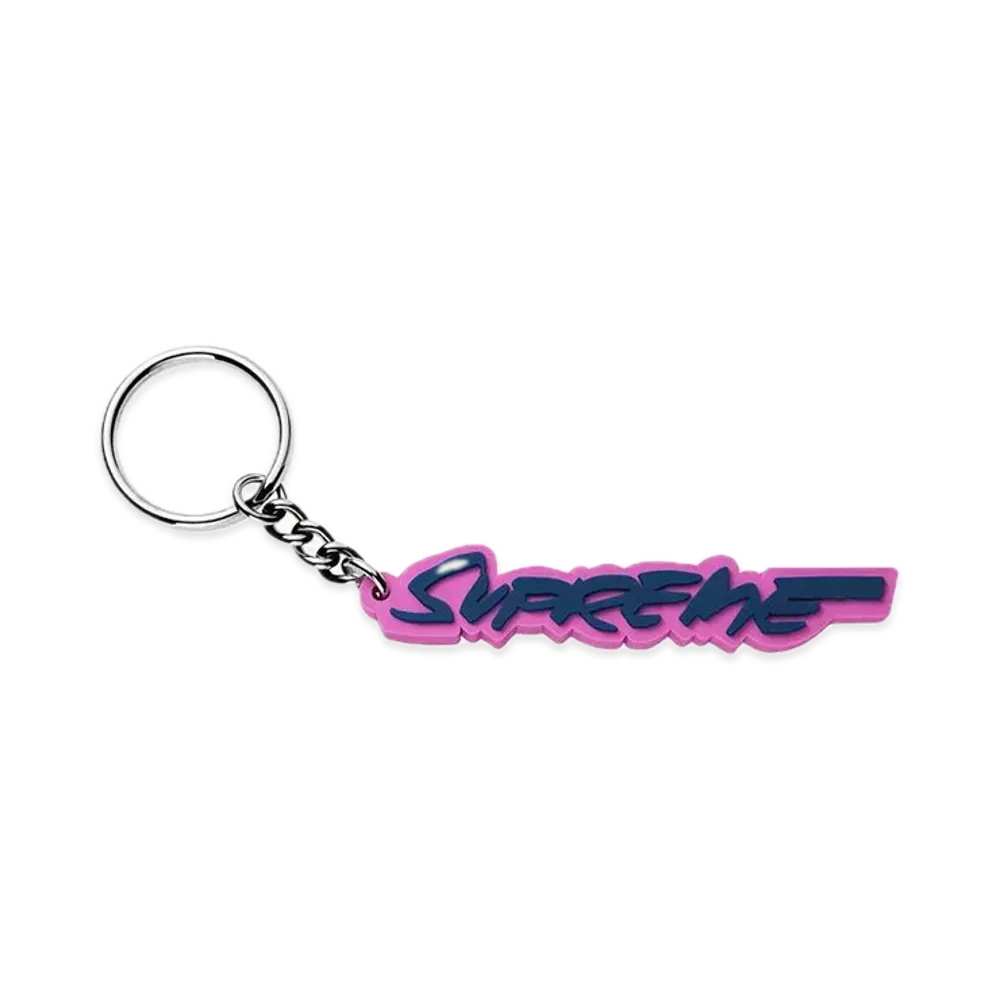 Supreme Futura Logo Keychain "Bright Purple"