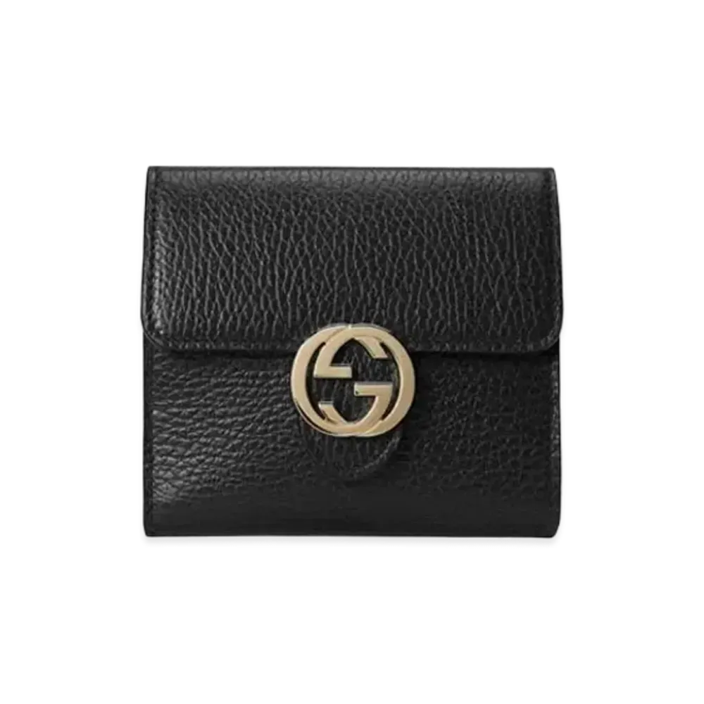 GUCCI Interlocking GG Compact Wallet ”Black”