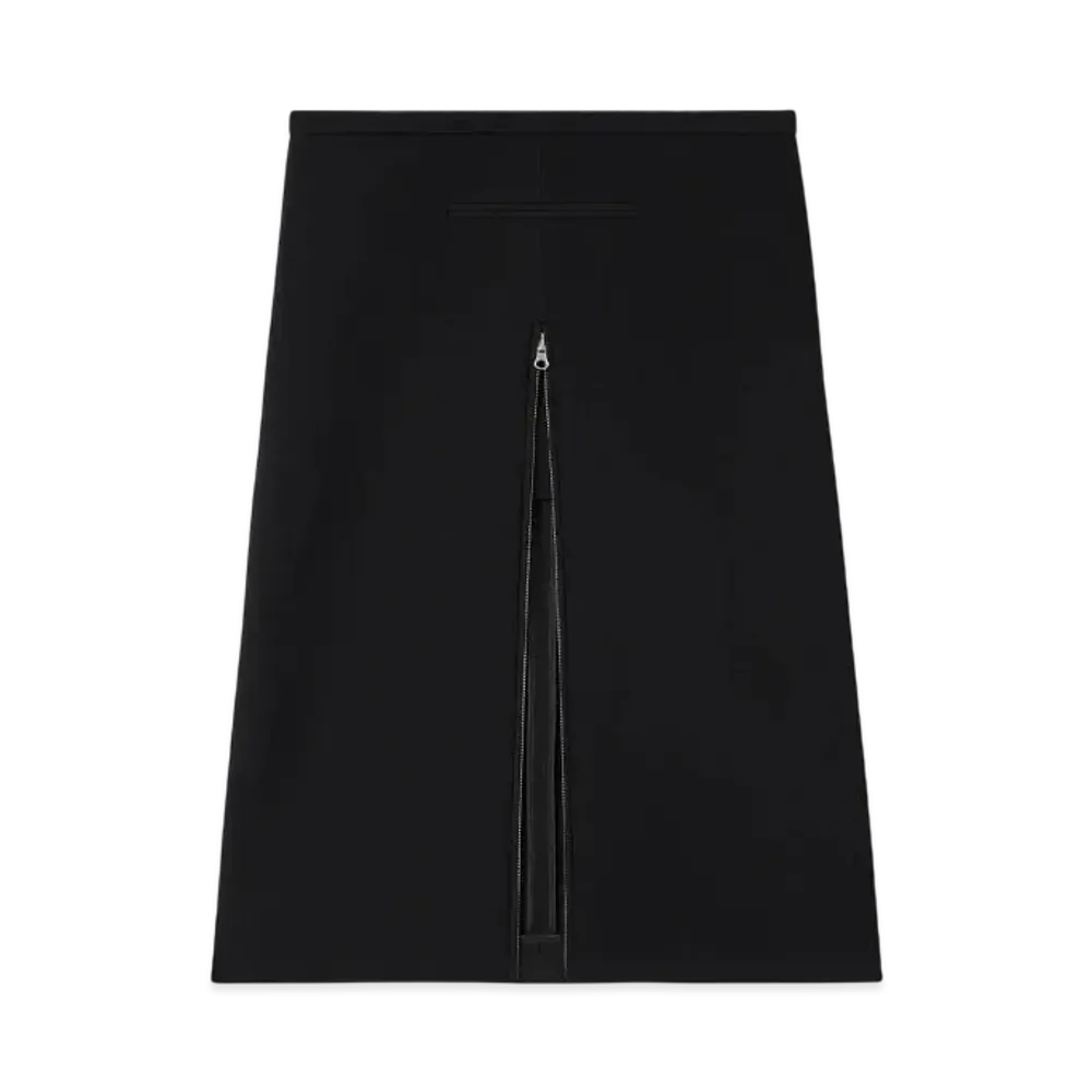 Courreges Tailored Heritage Crepe Midi Skirt "Black"