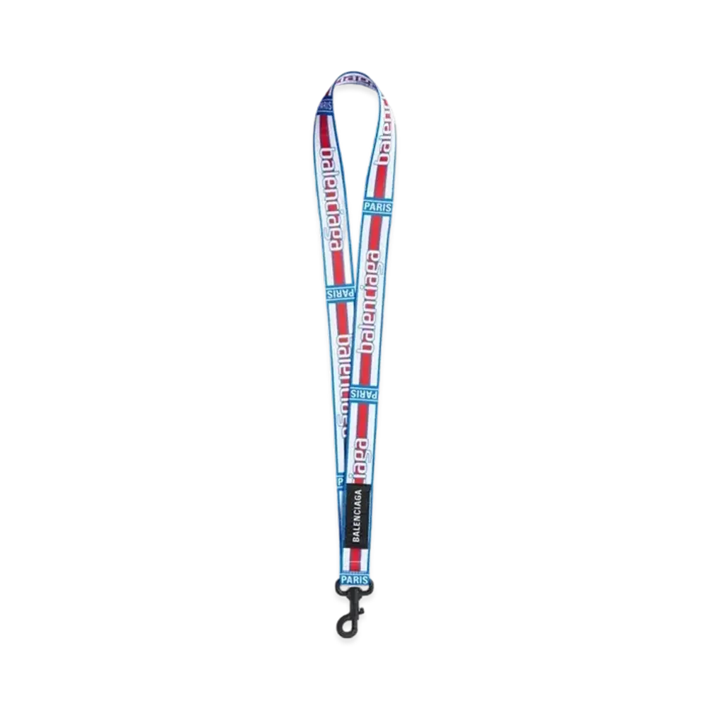 BALENCIAGA Lanyard Snap Hook in Webbing "Blue"