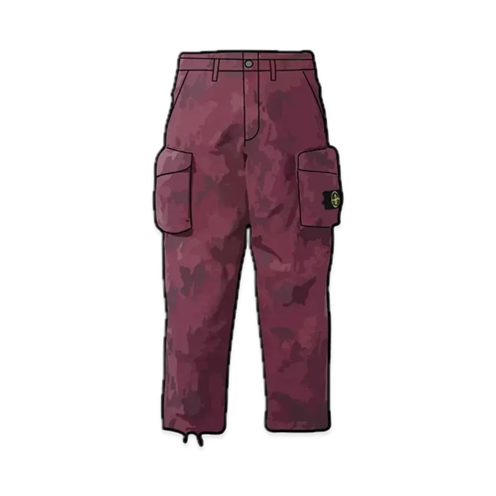 Supreme x Stone Island Reactive Ice Camo Ripstop Cargo Pant "Red"