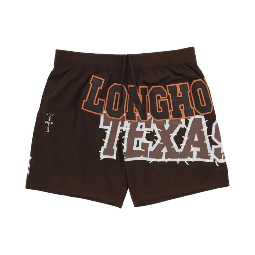 Travis Scott x M&N x University Of Texas Shorts "Brown"