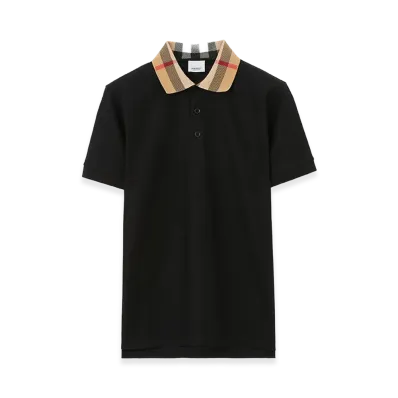 Burberry Cotton Polo Shirt "Black"