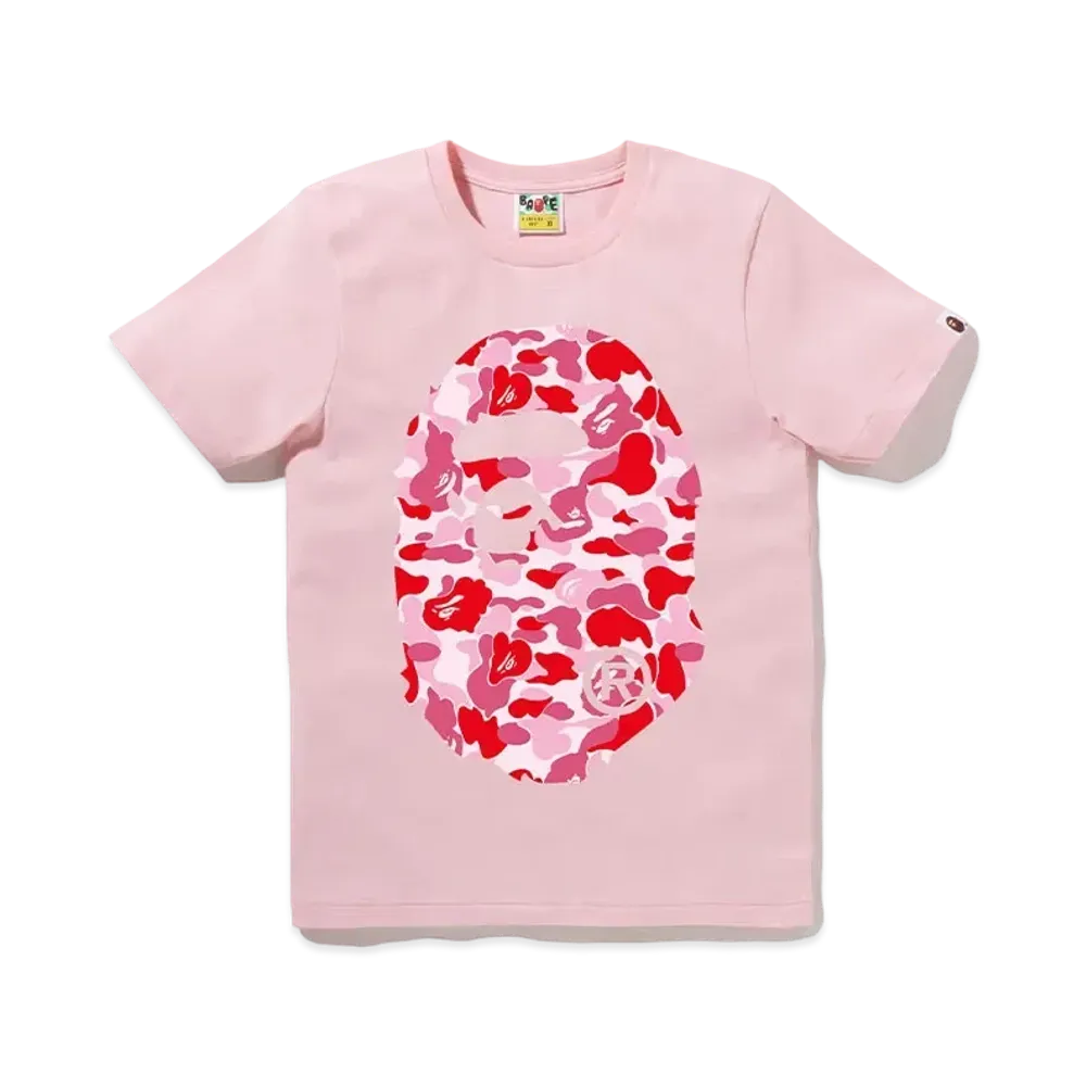 A BATHING APE ABC Camo Big Ape Head Tee "Pink"