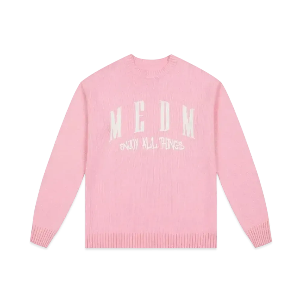 MR. ENJOY DA MONEY Arch Logo Knit "Pink"