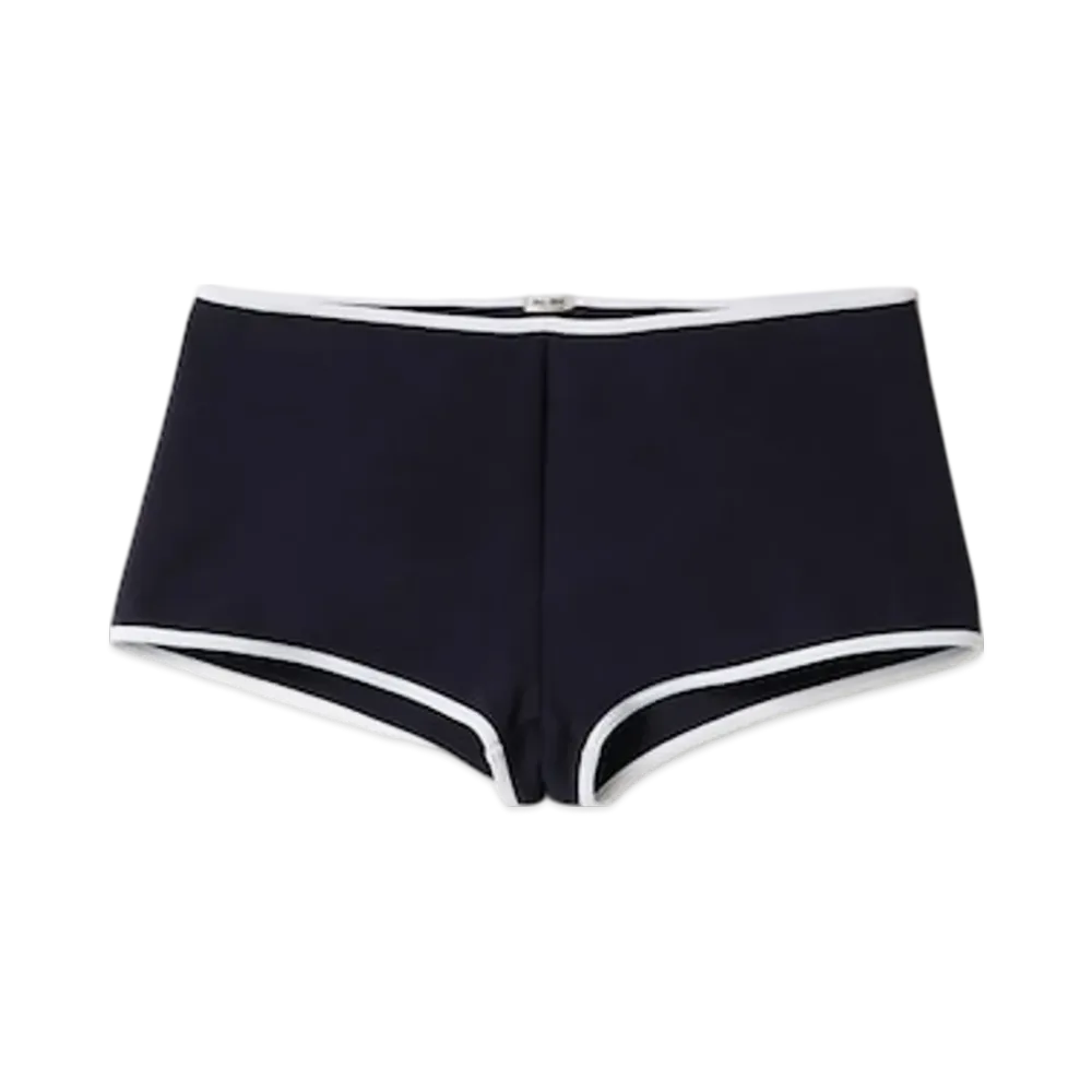 MIU MIU Women's Technical Yarn Shorts "Blue/White"