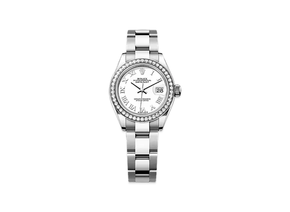 ROLEX Lady-Datejust 28mm Oystersteel & White Gold Diamond 279384RBR "White"