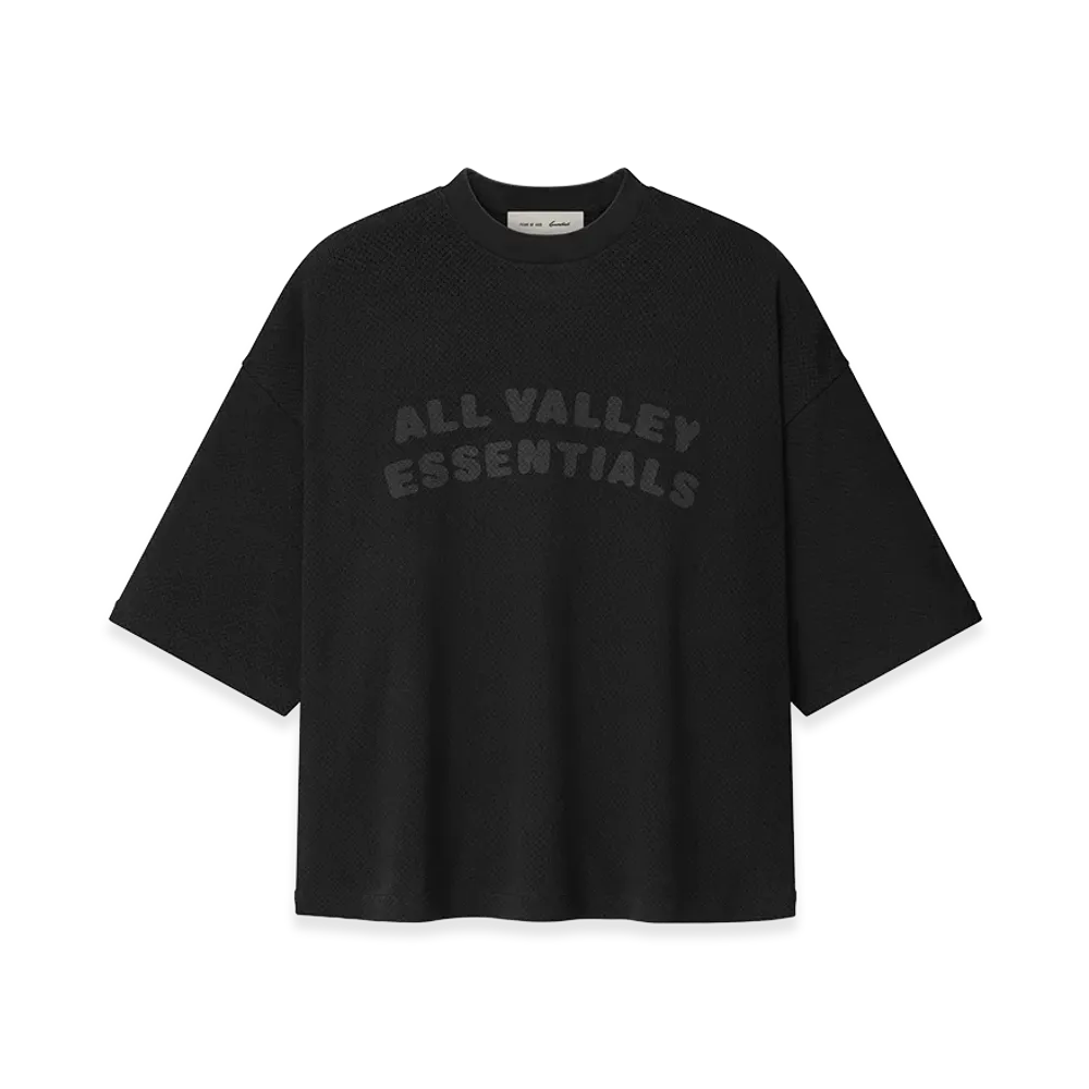 FEAR OF GOD ESSENTIALS Sport Mesh Merch Tee Boxy Fit "Vintage Black"