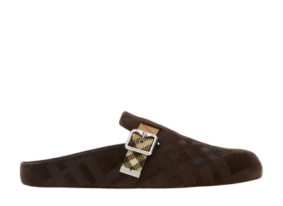 Burberry Suede Slippers "Brown"