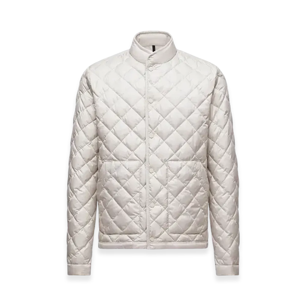 MONCLER Oise Diamond-Quilted Short Down Jacket "Light Beige"