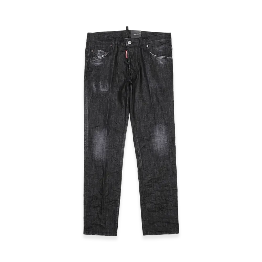 DSQUARED2 Black Clean Wash Skater Button-Fly Jeans "Black"