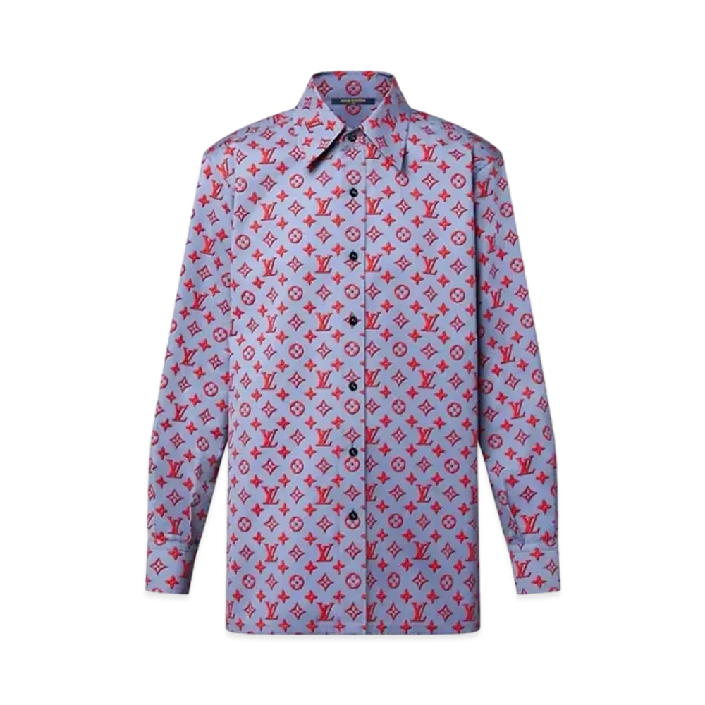 Louis Vuitton 3D Monogram Shirt "Gray/Red"