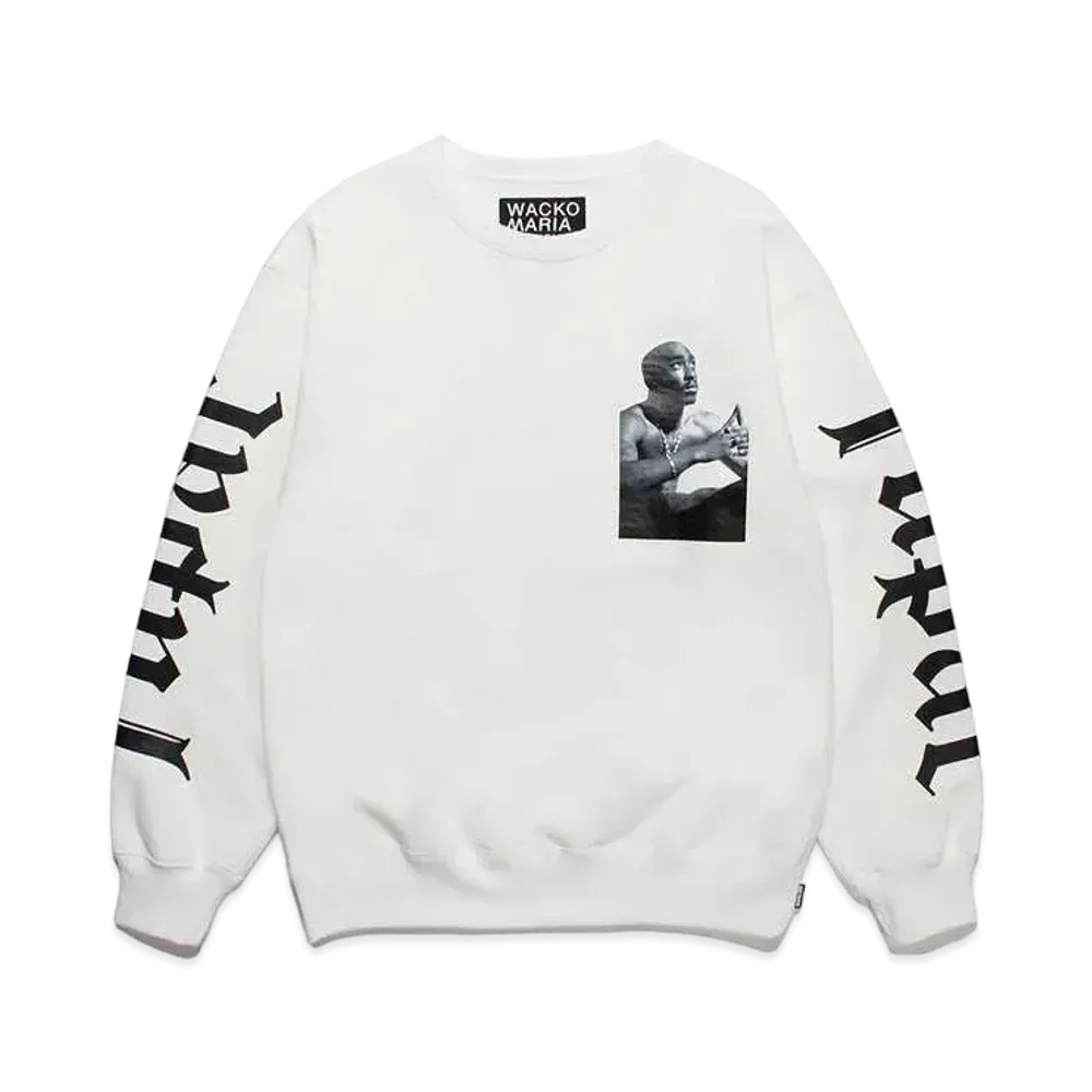 WACKO MARIA 2Pac / Heavy Weight Sweat Shirt #1 "White"