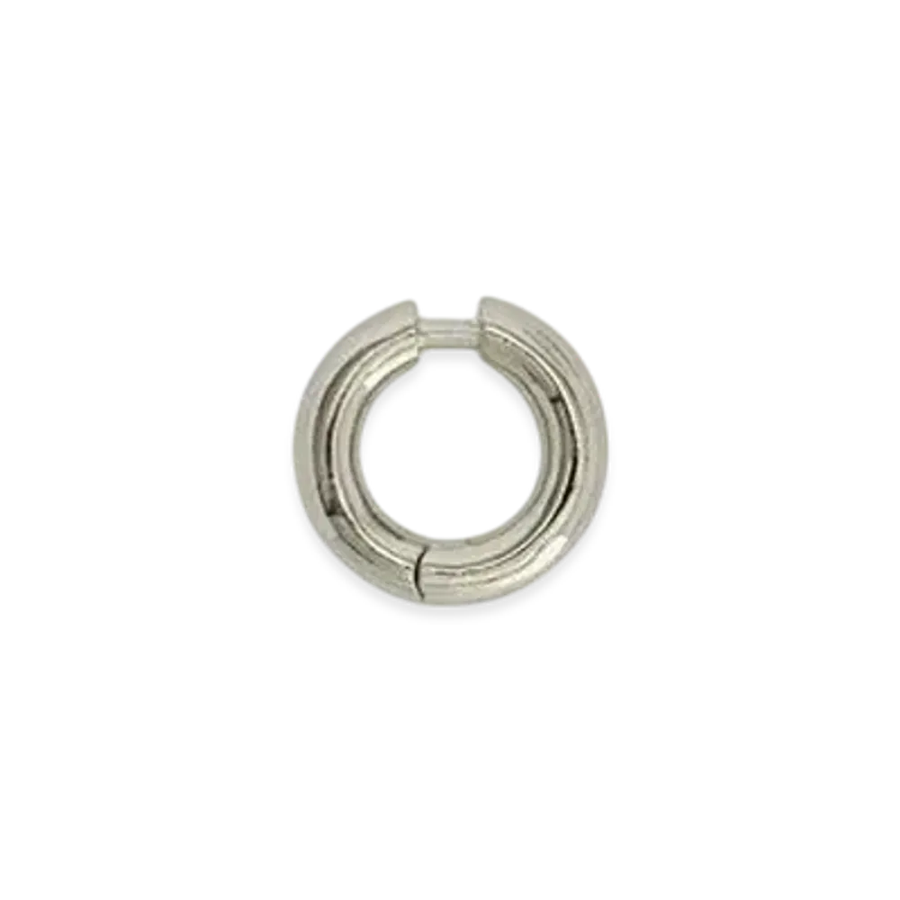 Jil Sander Cannolo Hoop Small "Silver Crystal"
