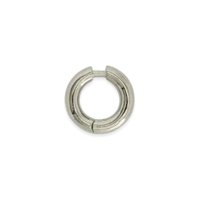 Jil Sander Cannolo Hoop Small "Silver Crystal"