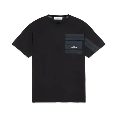 Stone Island 24679 COTTON JERSEY 'MOSAIC TWO' PRINT_SLIM FIT "Black"