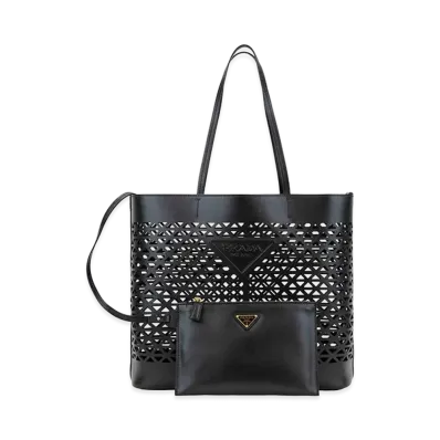 PRADA Women's Leather Shopping Bag "Black"