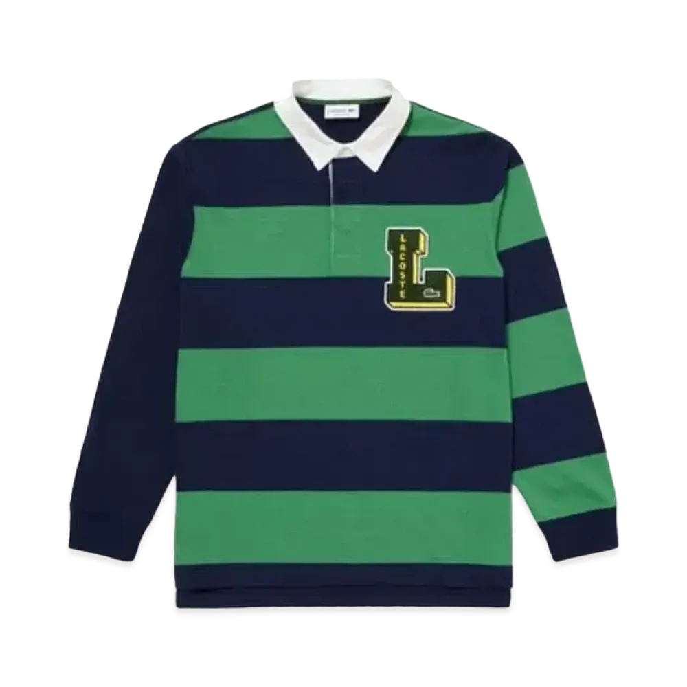 LACOSTE Crazy Pattern Lager Polo Shirt "Green"