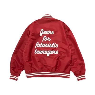 HUMAN MADE NYLON STADIUM JACKET "Burgundy"