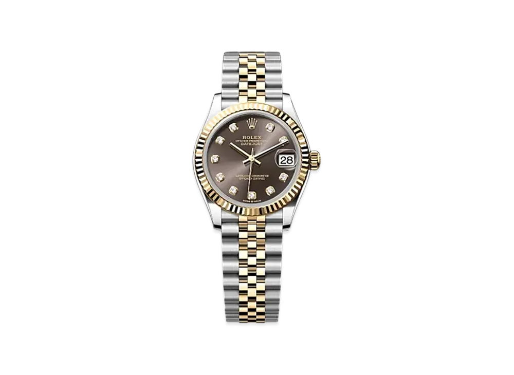 ROLEX Datejust 31mm Oystersteel & Yellow Gold 278273 "Dark Grey"