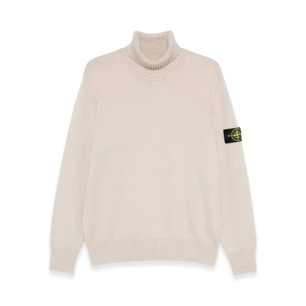 Stone Island 505A2 Winter Cotton Turtleneck Sweater - 24FW "Off White"