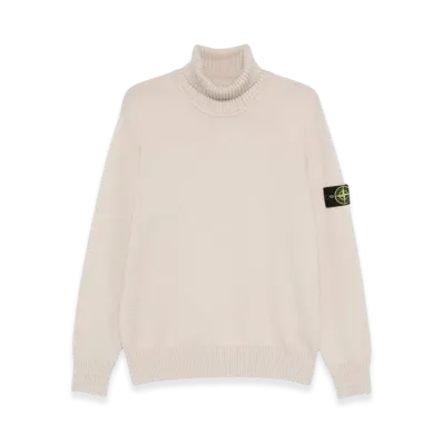 Stone Island 505A2 Winter Cotton Turtleneck Sweater - 24FW "Off White"