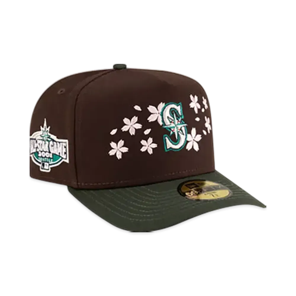NEW ERA Just Caps Cherry Blossom 59Fifty A-Frame Fitted Seattle Mariners "Brown/Green"