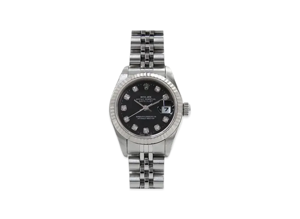 ROLEX Datejust 10P Diamonds "Stainless Steel/White Gold/Black" 79174G
