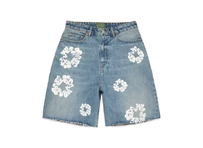 DENIM TEARS Cotton Wreath Denim Short "Light Wash"