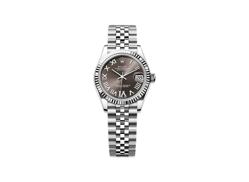 ROLEX Datejust 31mm Oystersteel & White Gold 278274 "Dark Grey"