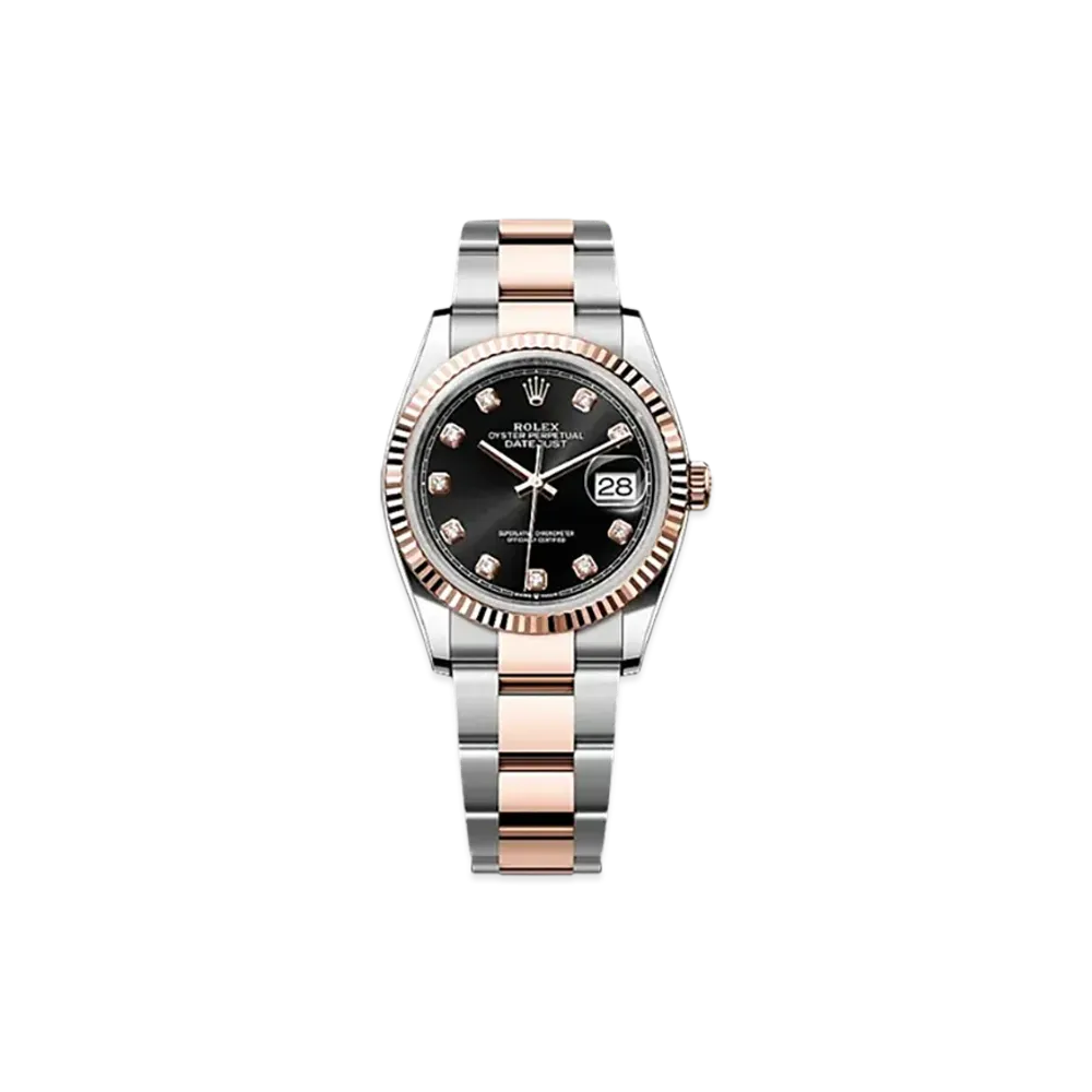 ROLEX Datejust 36 Oystersteel & Everose Gold "Black"