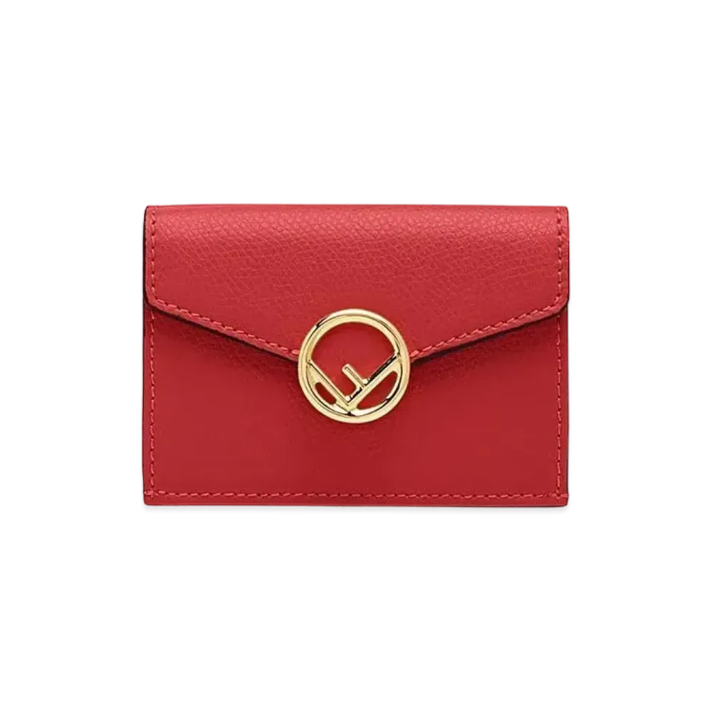 FENDI Micro Three-Fold Wallet Leather "Red"
